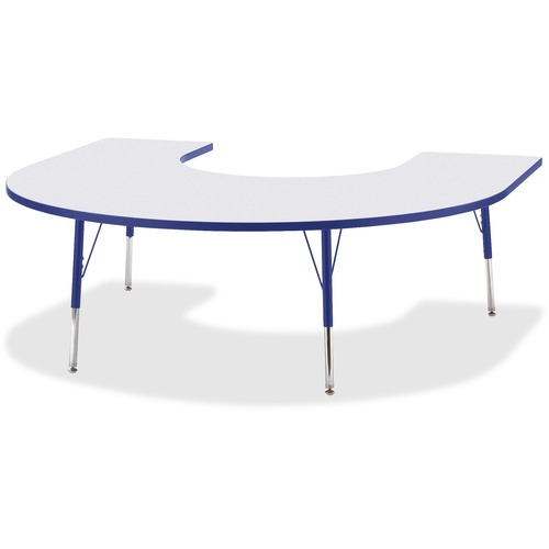 Jonti-Craft, Inc.  Activity Table, Horseshoe, 24"-31"x66"x60", Blue