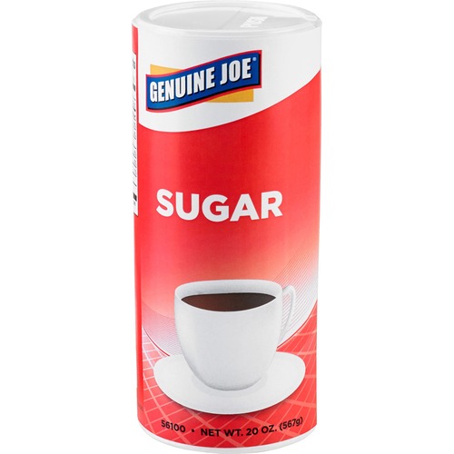 Genuine Joe  Sugar, Reclosable Lid, 20 oz., Canister, 24/CT