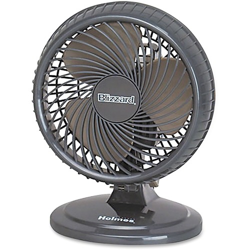 Lil' Blizzard 7" Two-Speed Oscillating Personal Table Fan, Plastic, Black