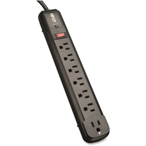 PROTECT IT! SURGE PROTECTOR, 7 OUTLETS, 4 FT CORD, 1080 JOULES, BLACK