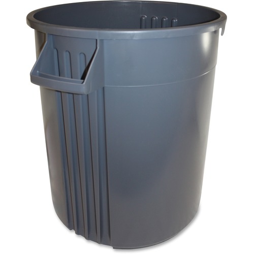 Impact Products  Trash Container, 32Gal, 6/CT, Gray