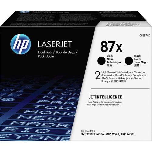 Hewlett-Packard  Toner Cartridge, HP 87X, 18,000 Page Yield, 2/BX, Black