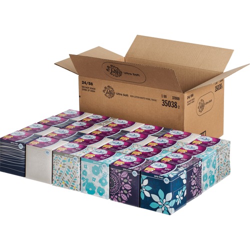 ULTRA SOFT FACIAL TISSUE, 2-PLY, WHITE, 56 SHEETS/BOX, 24 BOXES/CARTON