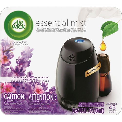 Reckitt Benckiser  Mist Diffuser Starter Kit, Lavender/Almond Blossom, 4/CT, MI