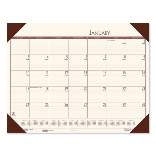 RECYCLED ECOTONES MOONLIGHT CREAM MONTHLY DESK PAD CALENDAR, 22 X 17, 2021