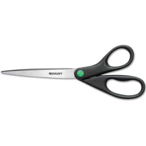 KLEENEARTH SCISSORS, 9" LONG, 3.75" CUT LENGTH, BLACK STRAIGHT HANDLE