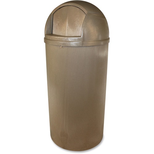 Impact Products  Receptacle In/Outdoor, 21Gal, 18-1/4"Diax40-3/4"H, Beige