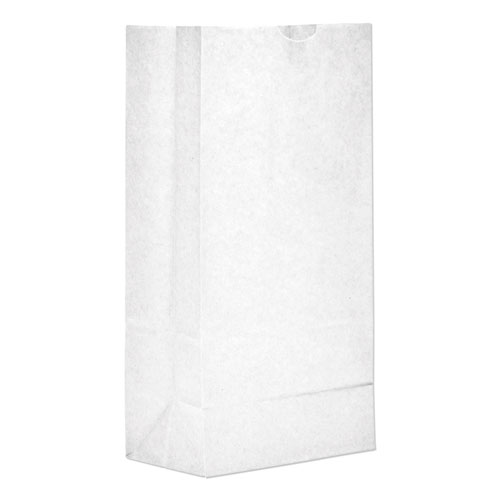 GROCERY PAPER BAGS, 35 LBS CAPACITY, #8, 6.13"W X 4.17"D X 12.44"H, WHITE, 500 BAGS