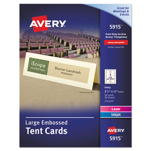 CARD,TENT,1UP,IVORY,50BX