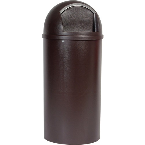 MARSHAL CLASSIC CONTAINER, ROUND, POLYETHYLENE, 25 GAL, BROWN