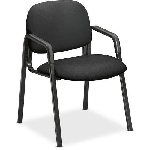 CHAIR,GUEST,W/ARMS,BK