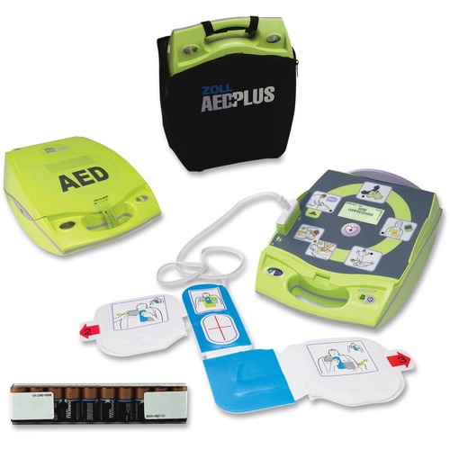 Zoll Medical Corp  AED Plus Defibrillator, Fully-Automatic, Lime Green