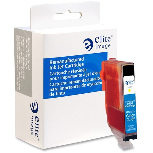 Elite Image  Remanuf. Ink Cartridge,f/Canon CLI-8, 795 Page Yid, Yellow
