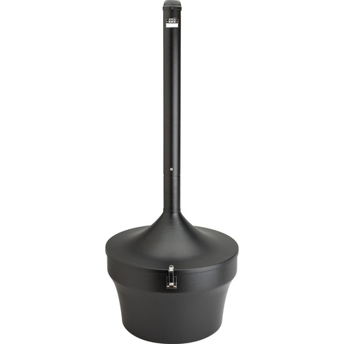 Genuine Joe  Smoking Receptacle, Capped Tube, 4.25 Gal., 16"x37", Black