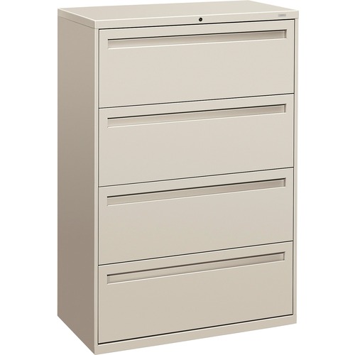700 SERIES FOUR-DRAWER LATERAL FILE, 36W X 18D X 52.5H, LIGHT GRAY