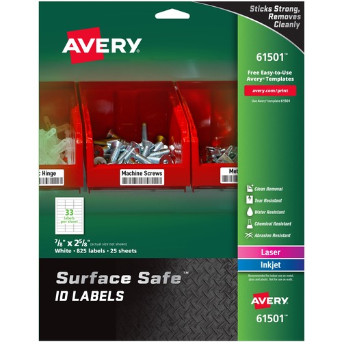 LABEL,SRFSAFE,REM,WHT,825PK