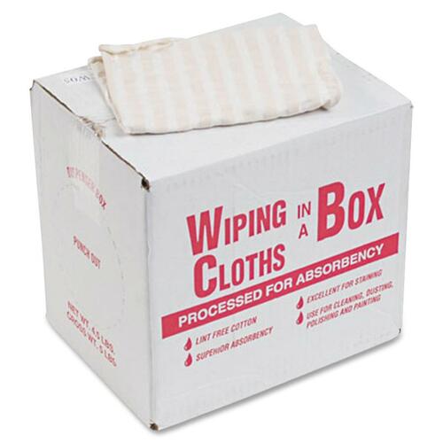 Office Snax  Cotton Wiping Cloths, Assorted Sizes, 5 lb Box
