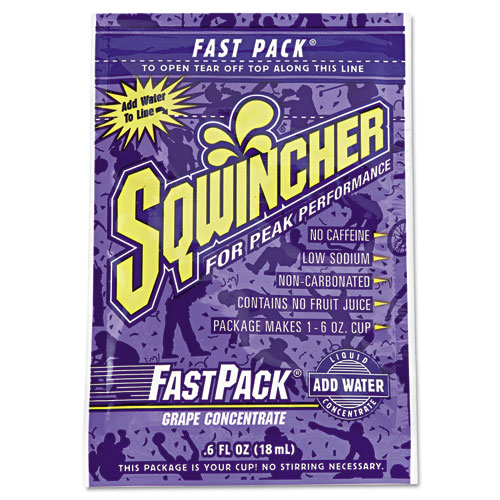 Fast Pack Drink Package, Grape, .6oz Packet, 200/carton