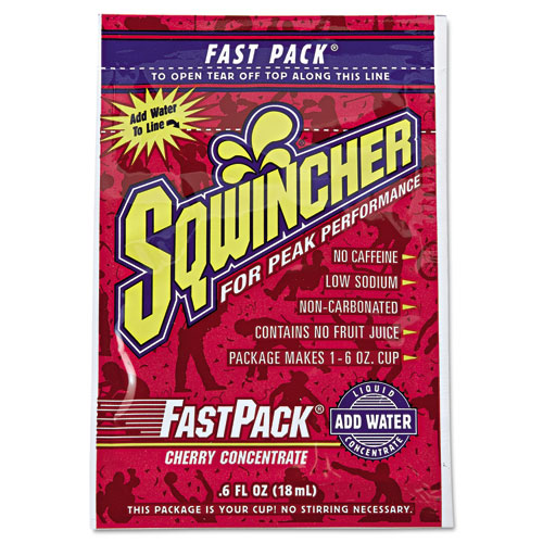Fast Pack Drink Package, Cherry, .6oz Packet, 200/carton
