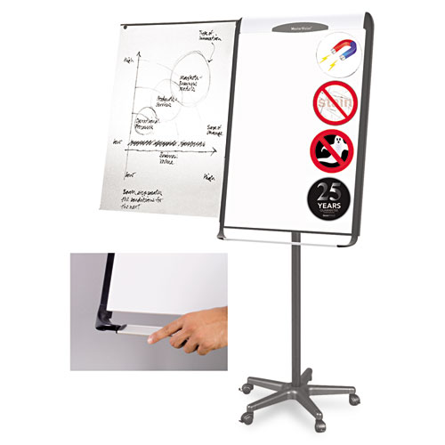 Platinum Mobile Easel, White, 29 X 41, Black Frame