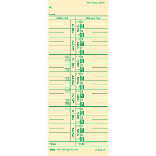 FORM,TIMECRD,3.5X9,DAYS