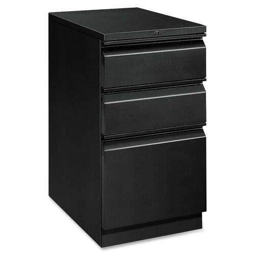 EFFICIENCIES MOBILE BOX/BOX/FILE PEDESTAL, 15W X 19.88D X 28H, BLACK