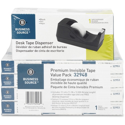 DISPENSER,TAPE,12 ROLLS,BLK