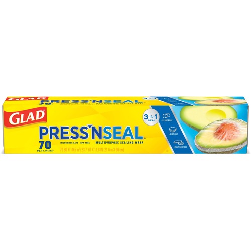 Press'n Seal Food Plastic Wrap, 70 Square Foot Roll, 12/carton