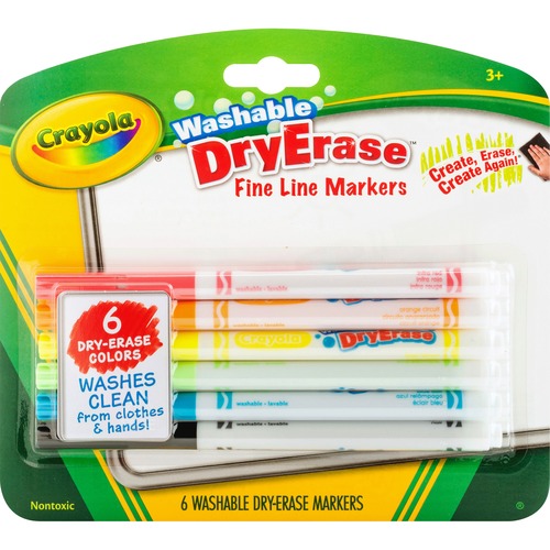 MARKER,DRY-ERASE,FINE,6CT