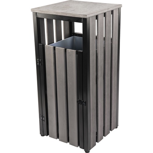 Lorell  Waste Bin, Outdoor, 15-3/4"x15-3/4"x33-3/5", CCL
