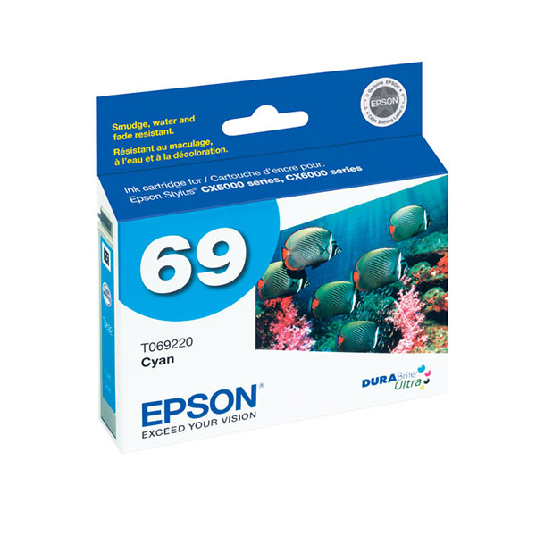 Epson T069220 (Epson 69) Cyan OEM Inkjet Cartridge