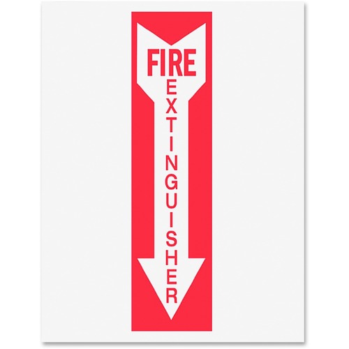 Tarifold, Inc.  Safety Sign Inserts-Fire Extinguisher, 6/PK, Red/White