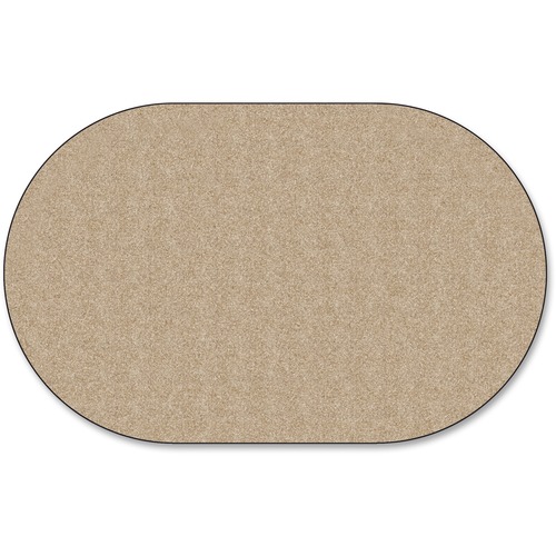 RUG,SOLID,OVAL,6'X9',ALMOND
