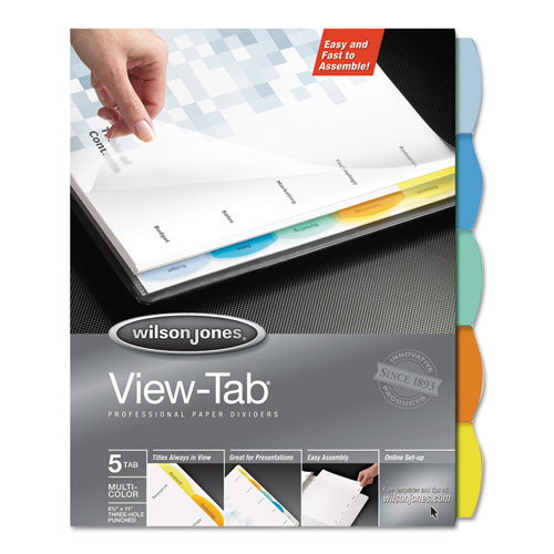 DIVIDER,5 TAB SQ PPR,AST