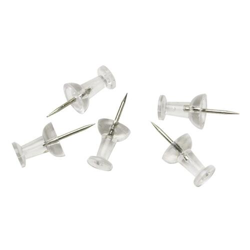 PUSHPINS,CLEAR,100CT