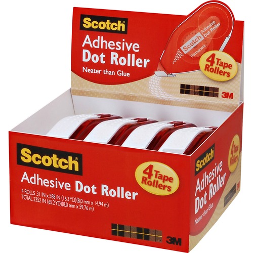 ROLLER,ADHESIVE,DOT,4PK