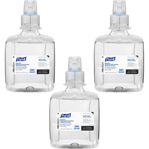 Gojo  Hand Sanitizer Refills,Foam,f/CS4 Dispenser,1200ml,3/CT,CL