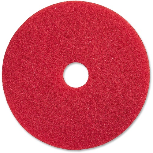 Genuine Joe  Floor Pads, f/Spray Buffing, 17", 5/CT, Red