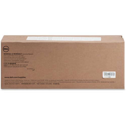 Dell Computer  Toner Cartridge, f/B5460/B5465, 6000 Page Yield, BK