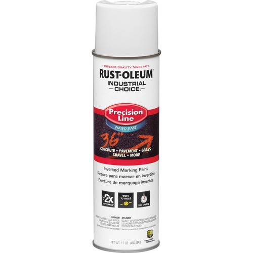 Rust-Oleum  Marking Paint, 17 oz., Water-based, 12/CT, White