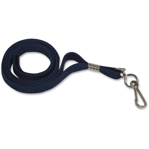 Deluxe Lanyards, J-Hook Style, 36" Long, Blue, 24/box