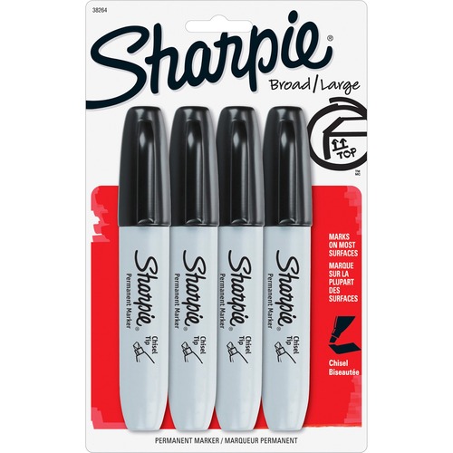 MARKER, SHARPIE CHISEL,4PK