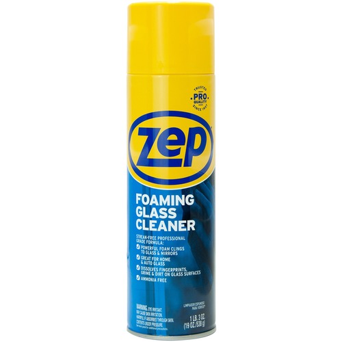 Zep Commercial  Foaming Glass Cleaner, 19oz., Blue