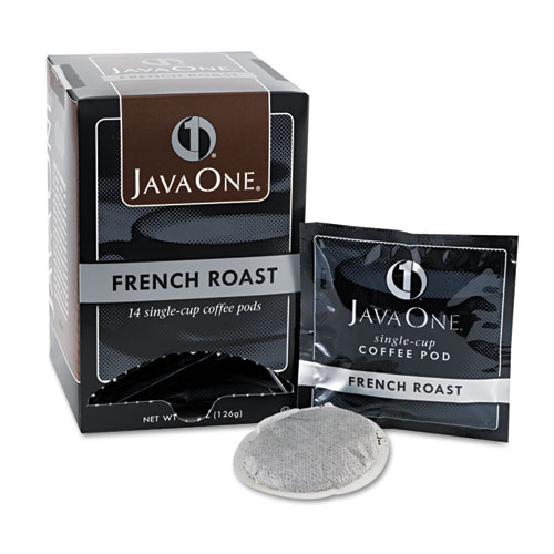 Coffee Pods, French Roast, Single Cup, 14/box