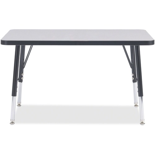 Jonti-Craft, Inc.  Kydz Activity Table, 24"x36"x15"-24", Gray/Black