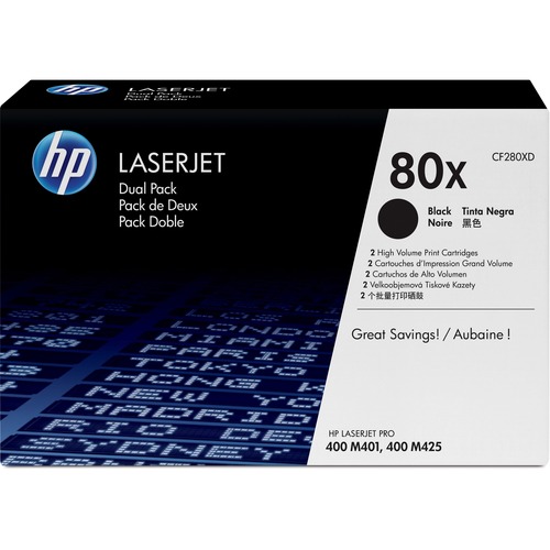 Hewlett-Packard  Toner Cartridges, 6900 Page Yield, 2/BX, Black