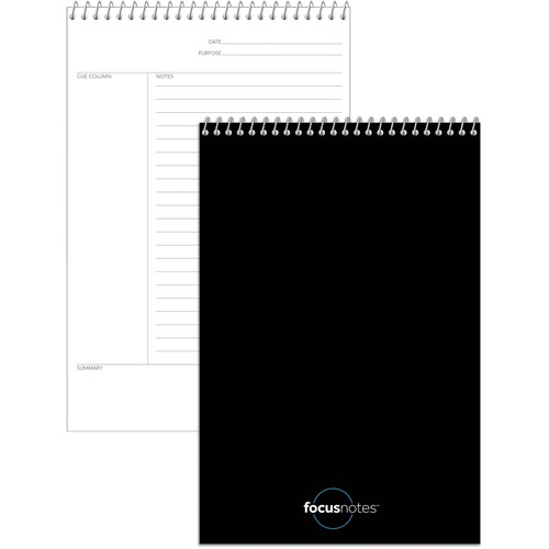 FOCUSNOTES STENO BOOK, PITMAN RULE, 6 X 9, WHITE, 80 SHEETS