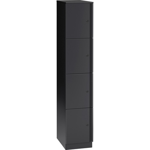 LOCKER,12"W,4DOOR,BLACK