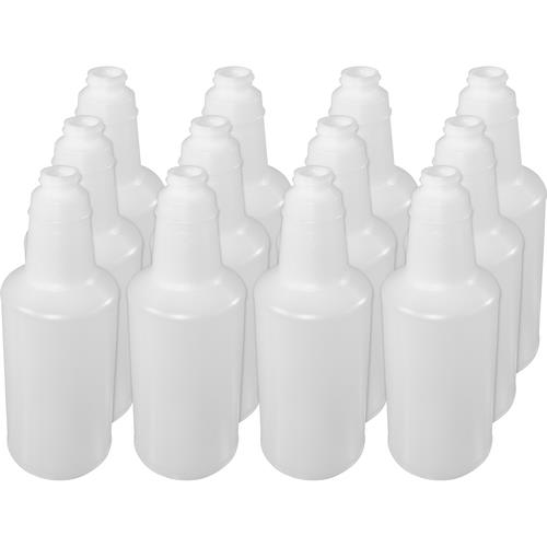 Genuine Joe  Bottles, Plastic, 32oz, 12/CT, Translucent