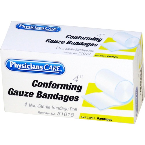 First Aid Conforming Gauze Bandage, 4" Wide